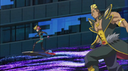 Playmaker and Onizuka battle