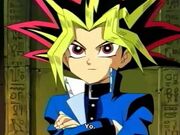 Dark Yugi inside the puzzle