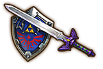Hyrule Warriors Legendary Blade of Evil's Bane Master Sword (with Hylian Shield)